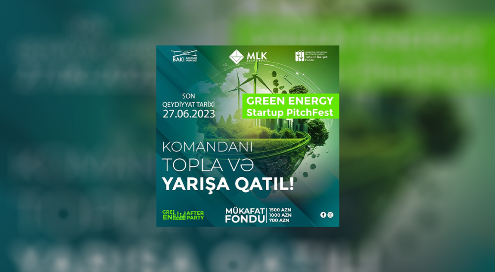 "Green Energy" Startup PitchFest keçiriləcək