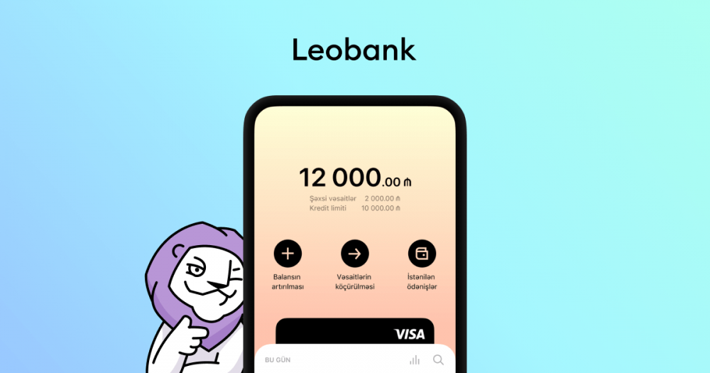 LeoBank mobil tətbiqi internetsiz də işləyir!