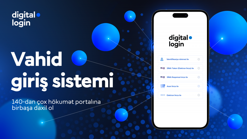 “digital.login” vahid giriş sistemi rəqəmsal xidmətləri vətəndaşlar üçün əlçatan edir