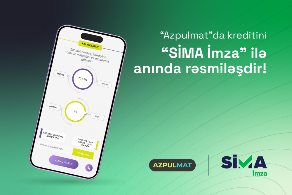 Instantly formalize your loan at "Azpulmat" with "SIMA Imza"!