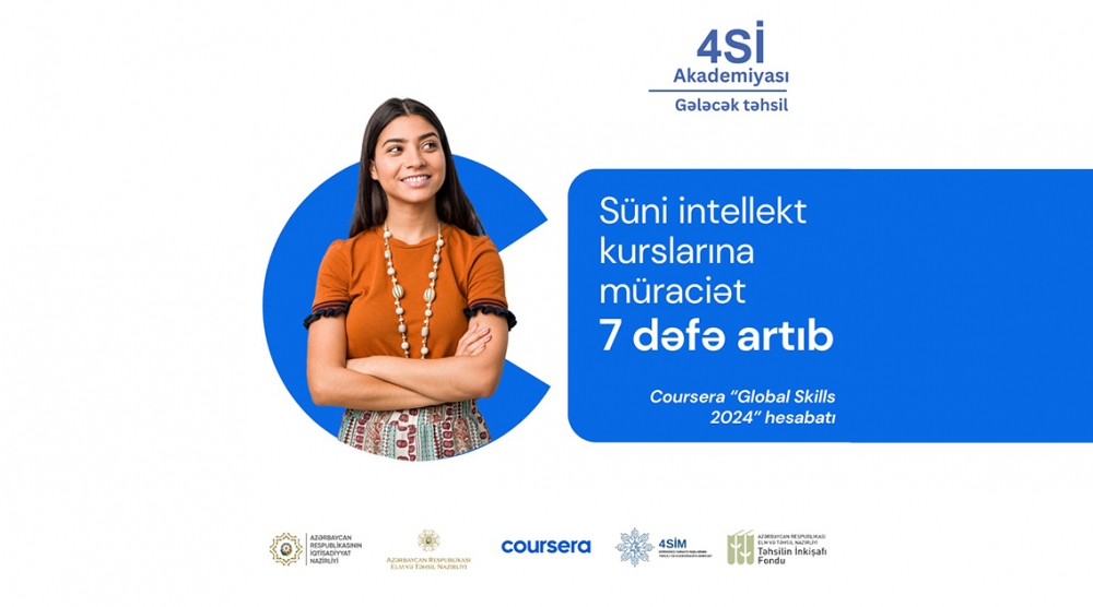The number of applications from Azerbaijani users to artificial intelligence courses on "Coursera" has increased 7 times