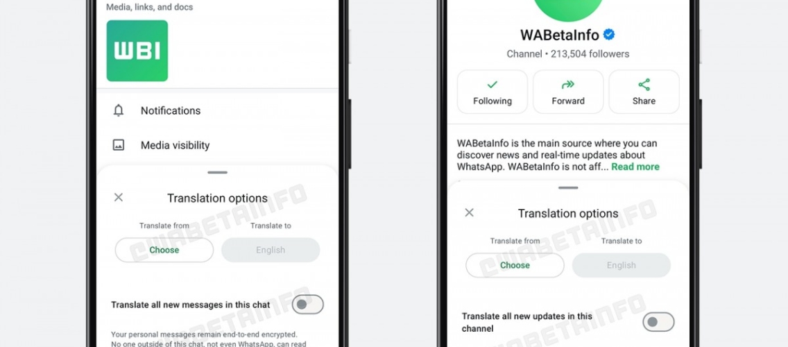 “WhatsApp”a tərcümə funksiyası əlavə edilib