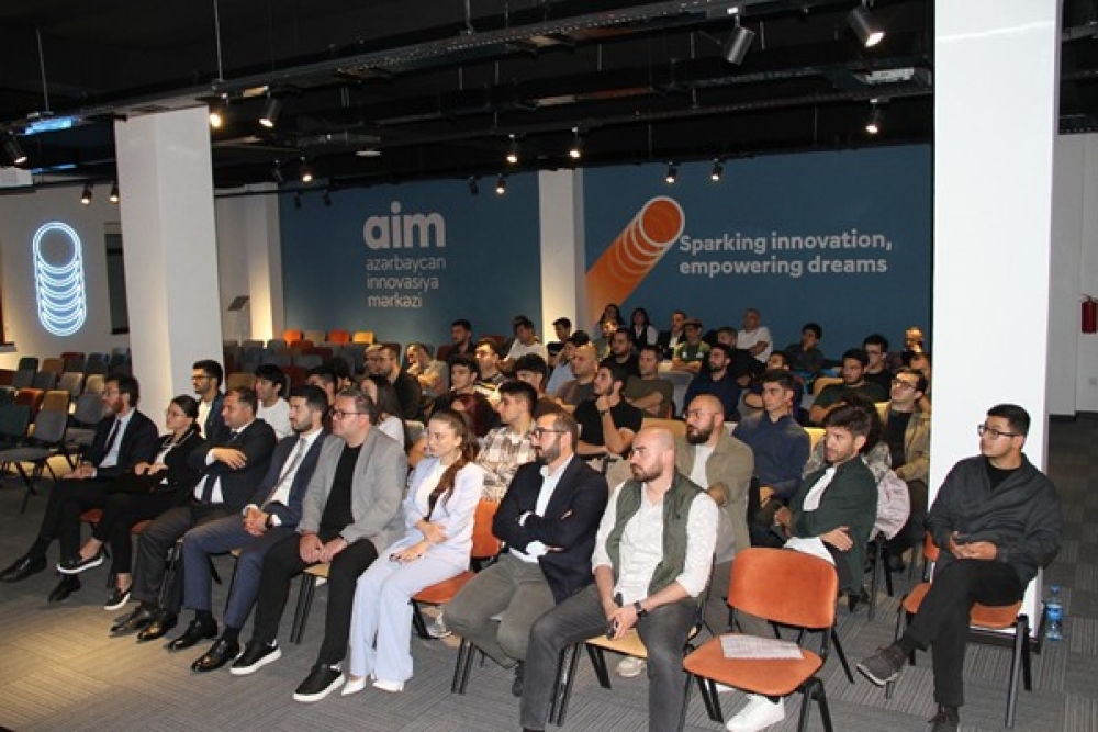 A startup community meeting held in Baku