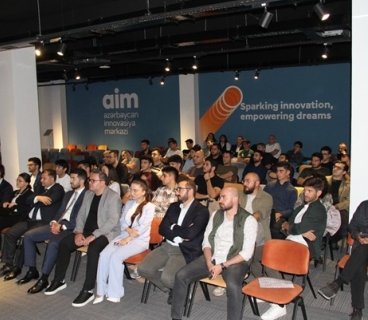 A startup community meeting held in Baku