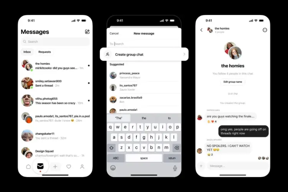 Group creation is enabled in Threads