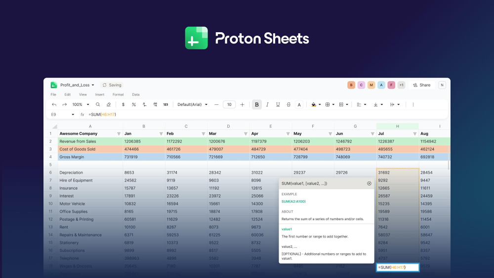 Proton "Google Sheets" alternativinı təqdim edib
