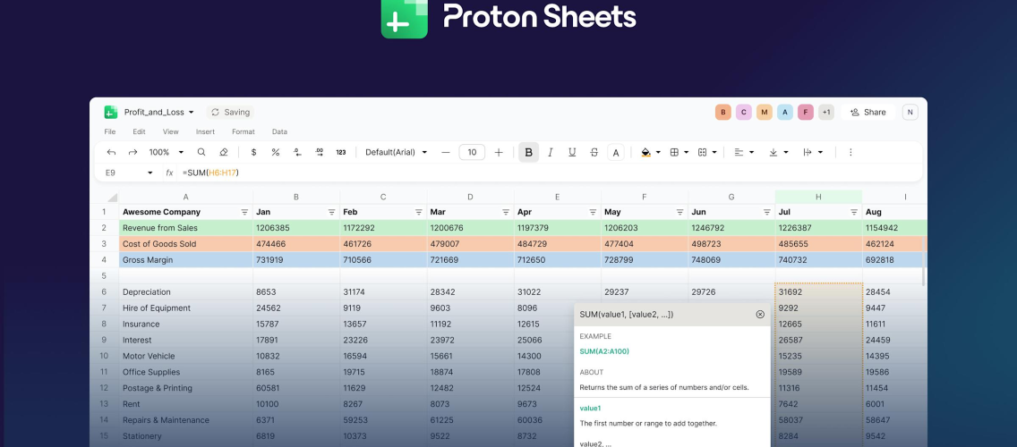 Proton "Google Sheets" alternativinı təqdim edib