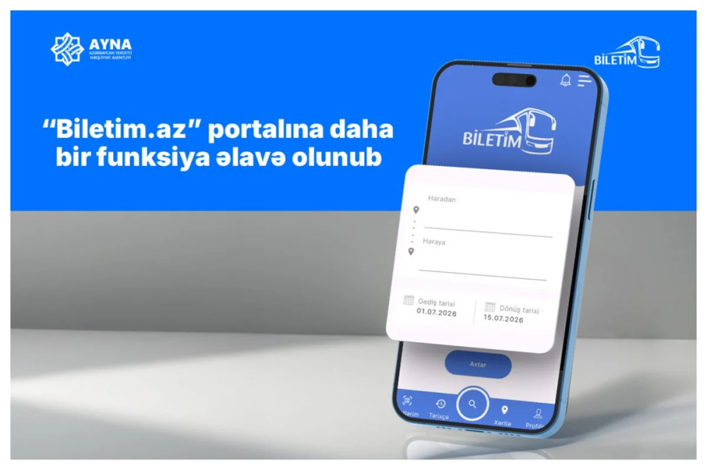 Passengers traveling to regions in Azerbaijan will be able to purchase electronic tickets in both directions